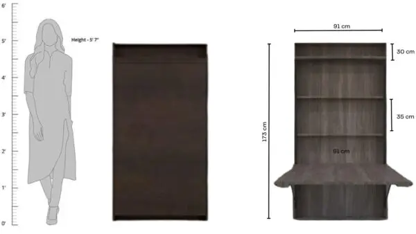 WALL MOUNTED DINING WITH STORAGE (VERTICAL) - Image 10