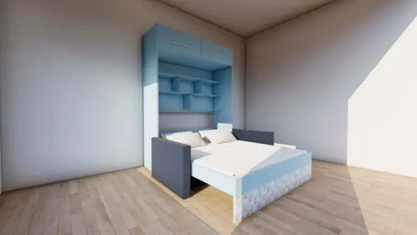 Bed that folds into the wall