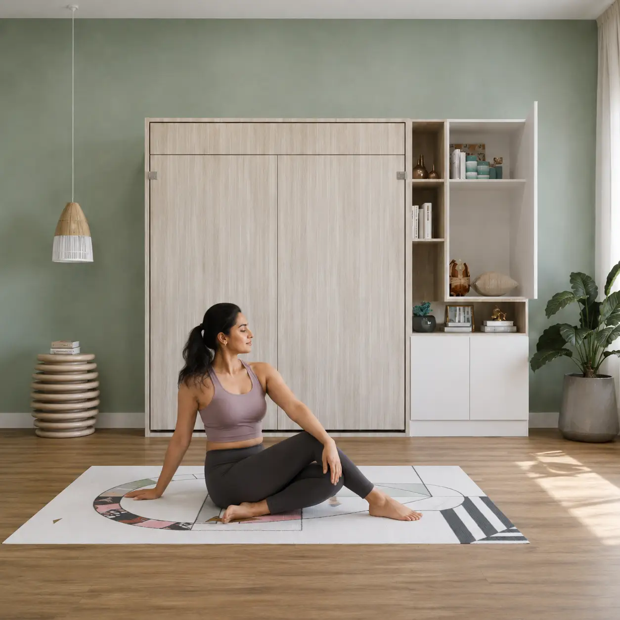 CONVERTIBLE FOLDING BED 1 Convertible folding bed yoga room