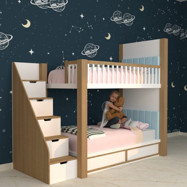 SPACE-THEMED BUNK BED WITH STORAGE STAIRS - Image 4