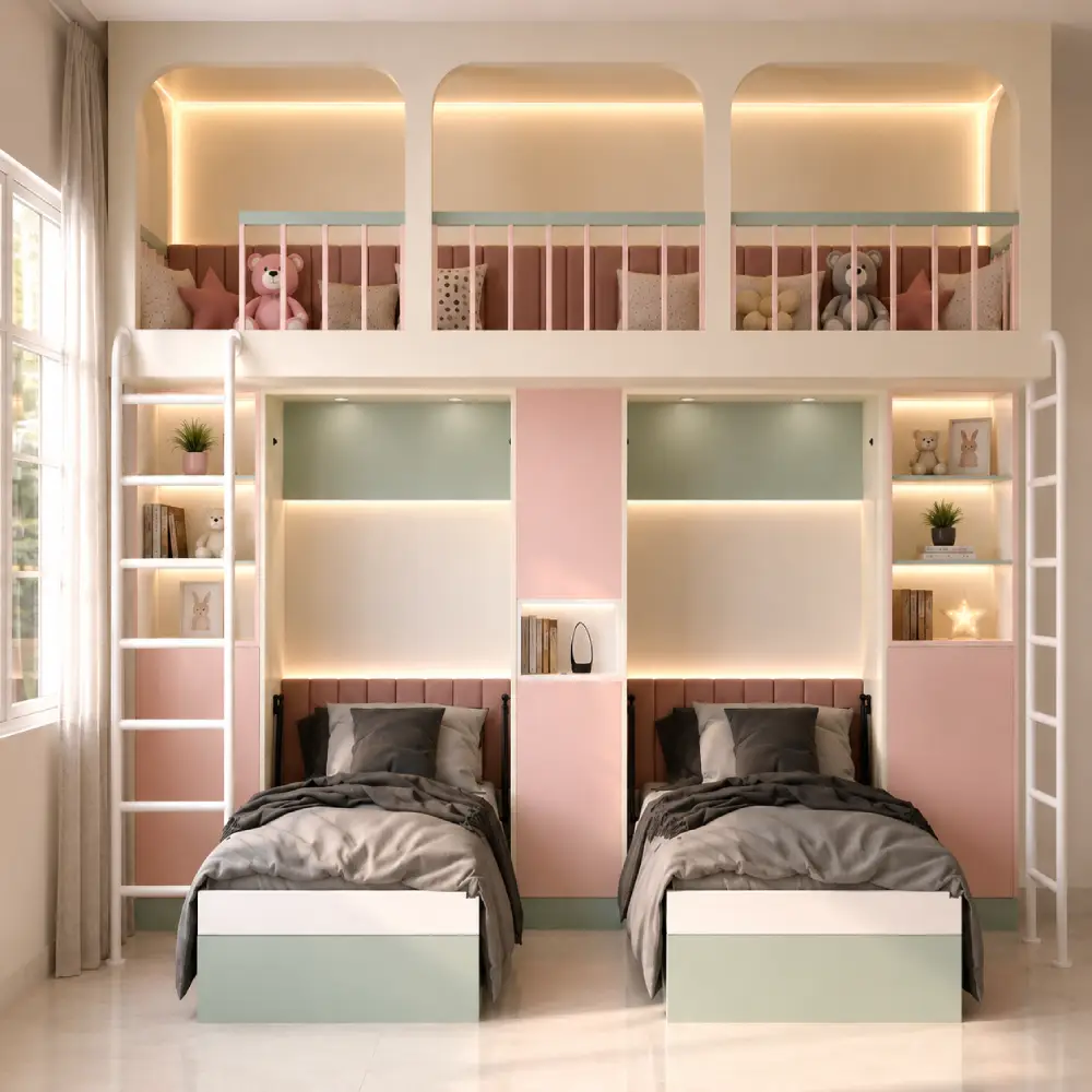 Wallter 13 Foldable Bed with Loft by Wallter in a modern kids bedroom