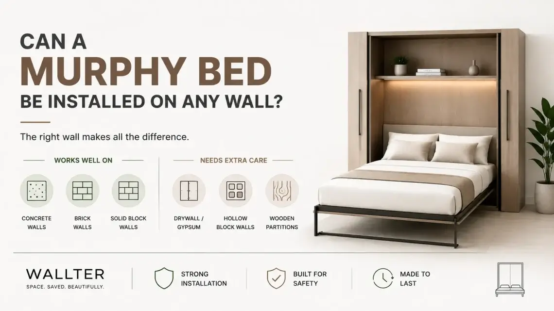 Can a Murphy Bed Be Installed on Any Wall? Everything You Need to Know 1 Can Murphy Bed be used in Any wall