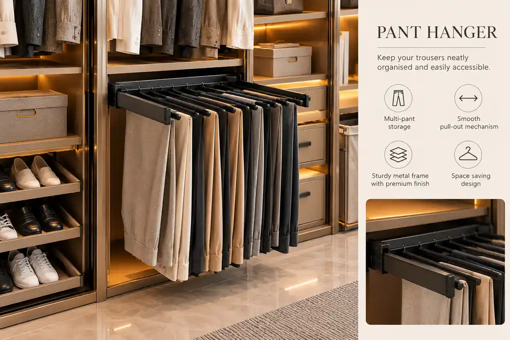 Sliding Wardrobe 5 Sliding wardrobe with dedicated pant hanger