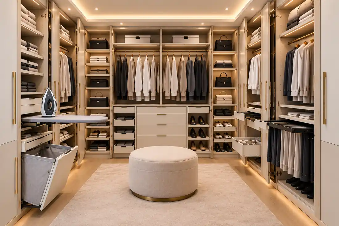 Walk-in Closet 5 Open walk-in closet with organized storage sections