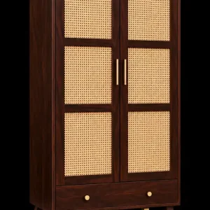 Premium wood wardrobe with closed doors